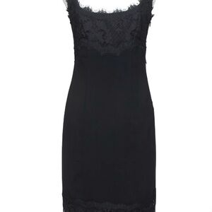 DIANE VON FURSTENBERG
Black Dress Lace Spaghetti
Strap Knee Length Sz 4 NWOT